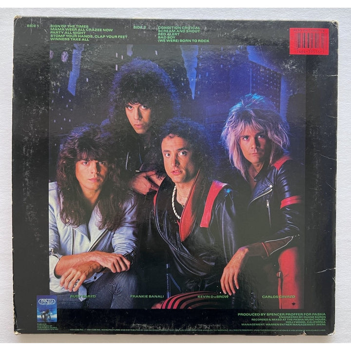 Quiet Riot  Kevin DuBrow, Randy Rhoads, Rudy Sarzo and Drew Forsyth "Condition Critical" LP signed