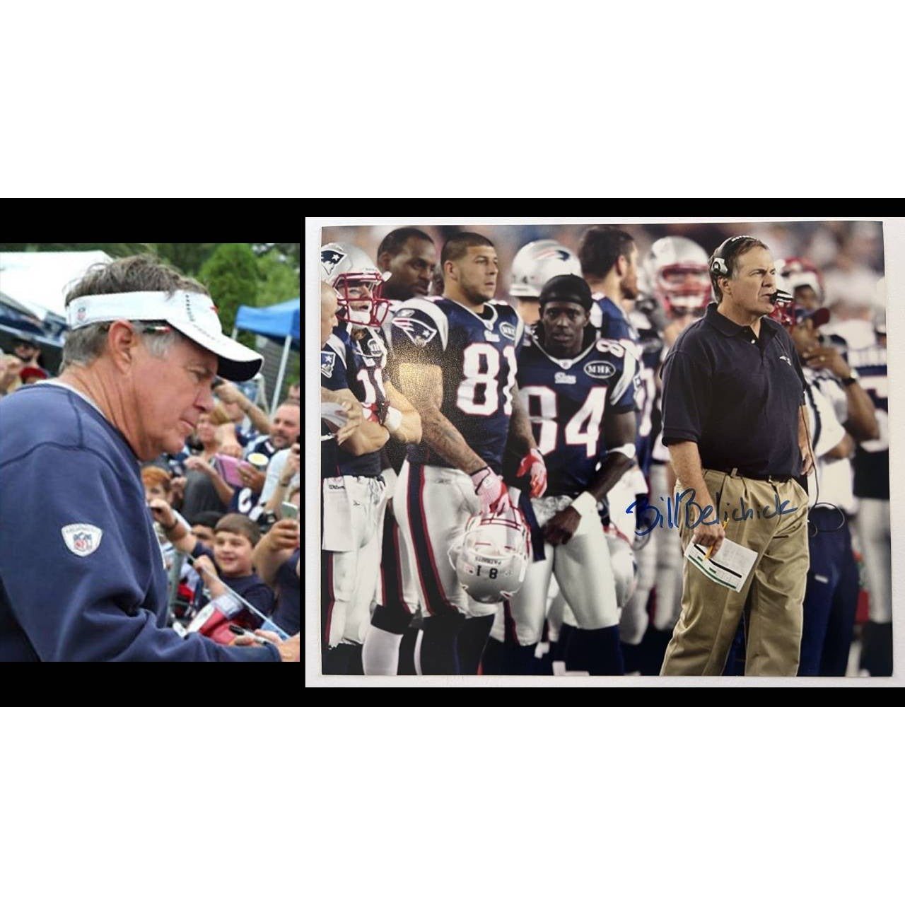 Bill Belichick and Tom Brady 16 x 20 New England Patriots photo signed with proof