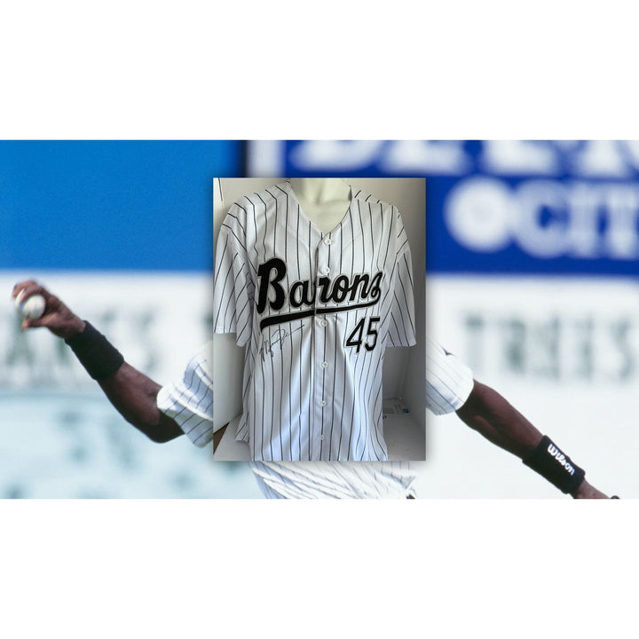 Michael Jordan Birmingham Barons signed jersey white with proof