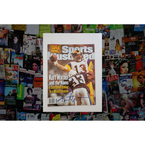 Kurt Warner St Louis Rams full Sports Illustrated magazine signed with proof
