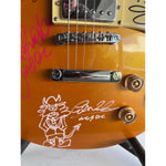 Load image into Gallery viewer, AC/DC Angus Young Brian Johnson Malcolm Young Phil Rudd Les Paul electric guitars signed with proof
