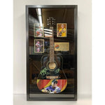 Load image into Gallery viewer, Vicente Fernandez full size Mexican flag acoustic guitar signed with proof
