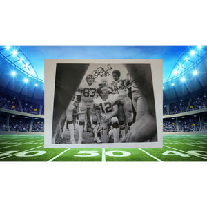 Dallas Cowboys Roger Staubach Tony Dorsett Golden Richards 8x10 photo signed with proof