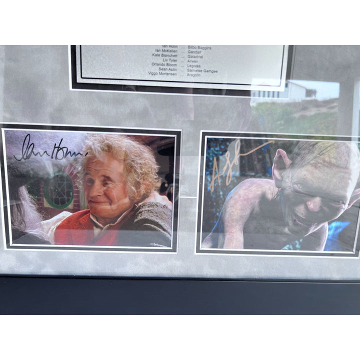 Lord of the Rings Ian Mckellen Peter Jackson Orlando Bloom 5x7 photos signed and framed with proof