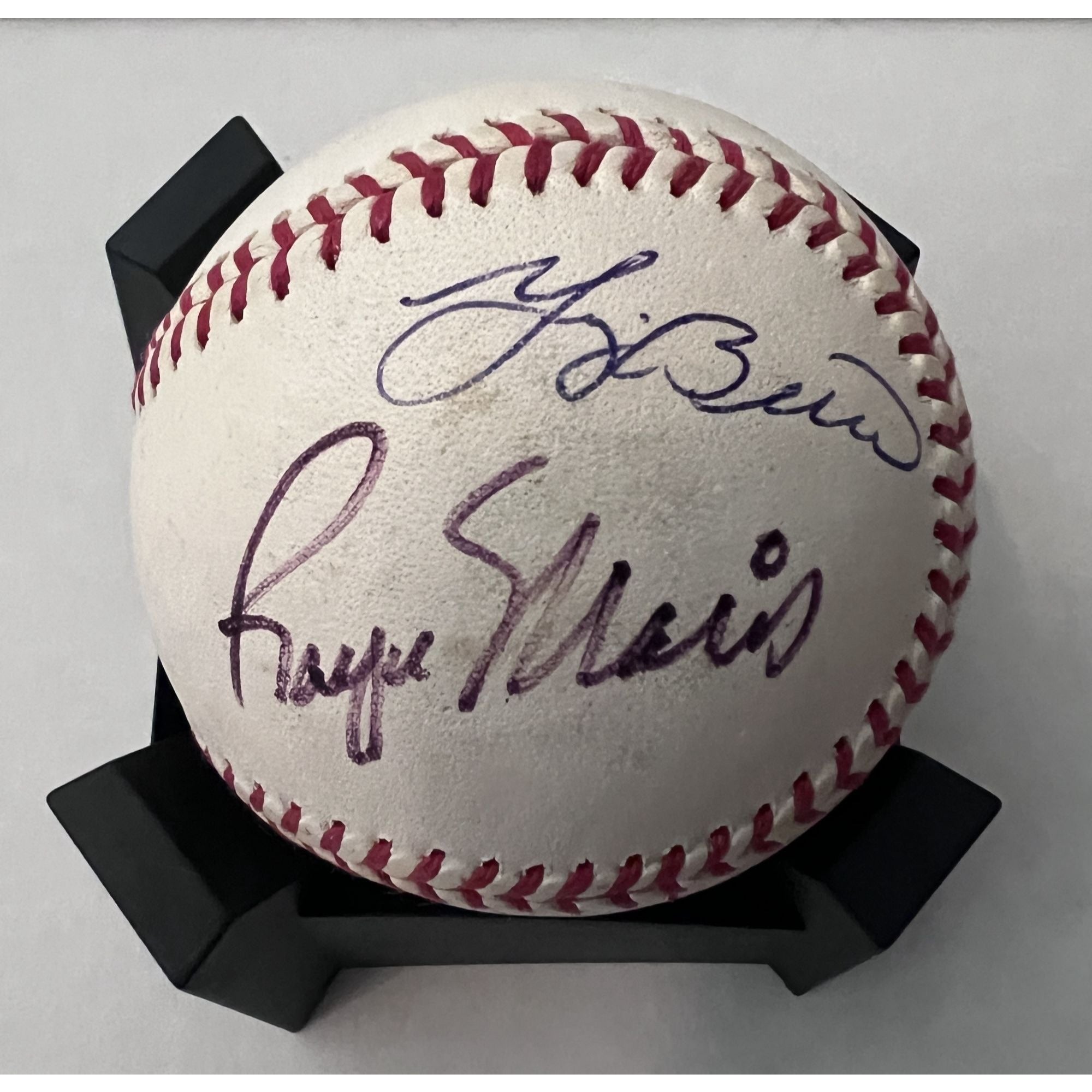 Mickey Mantle Roger Maris Yogi Berra Whitey Ford official American League Rawlings Baseball Gene Buddig signed