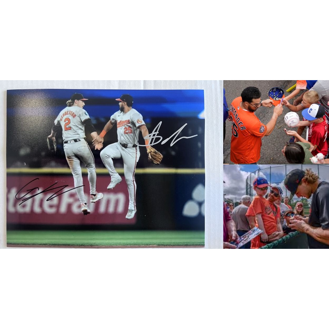 Baltimore Orioles Gunnar Henderson Anthony Santander 8x10 photo signed with proof