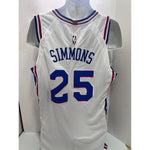 Load image into Gallery viewer, Philadelphia 76ers 2018- 2019 Joel embiid size 50 embroidered game model jersey signed
