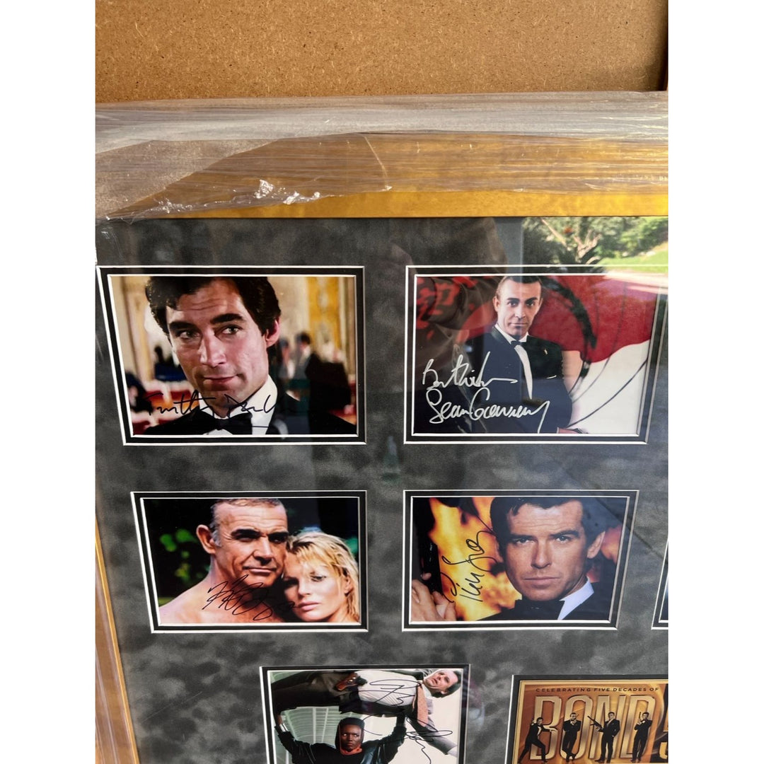 Ian Flemming Sean Connery Roger Moore James Bond 007 signed and framed museum quality piece  41x47 inch with proof