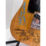 Load image into Gallery viewer, Aerosmith Steven Tyler Joe Perry Joey Kramer Brad Whitford butterscoth telecaster electric guitar signed with proof
