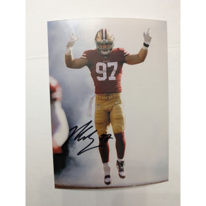 Nick Bosa San Francisco 49ers 5x7 photo signed with proof