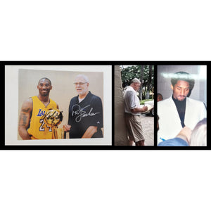 Phil Jackson Kobe Bryant Los Angeles Lakers 8 by 10 photo signed with proof