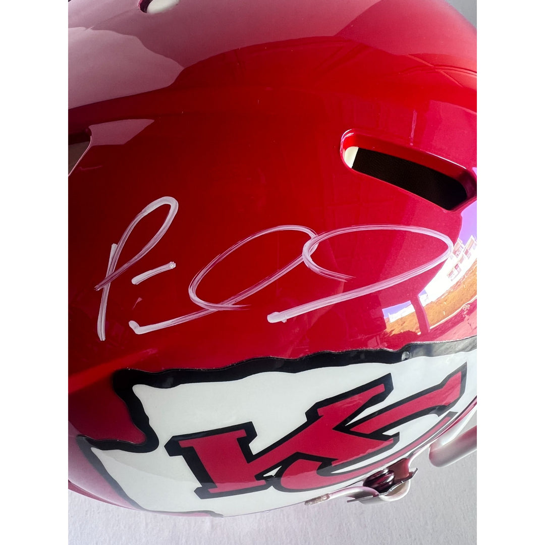 Patrick Mahomes Travis Kelce Tyreek Hill Riddell Speed pro model helmet signed with proof