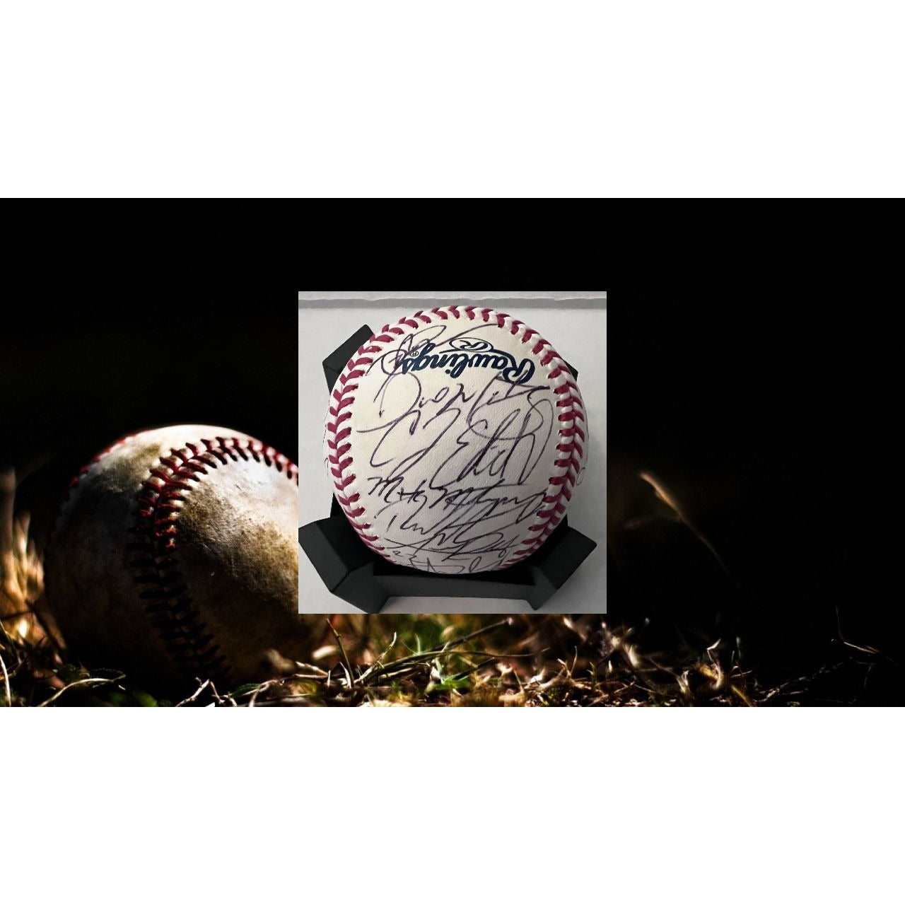 Anthony Rizzo Kris Bryant Joe Maddon Chicago Cubs World Series champions team signed baseball with proof