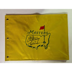 Load image into Gallery viewer, Jack Nicklaus and Tiger Woods Masters Golf pin flag signed with proof
