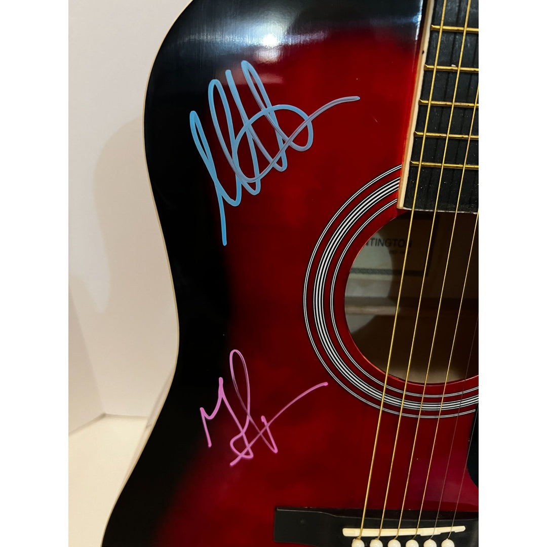 Dolores O Riordan, Noel and Mike Hogan, Fergal Lawler The Cranberries  one of a kind acoustic guitar signed with proof