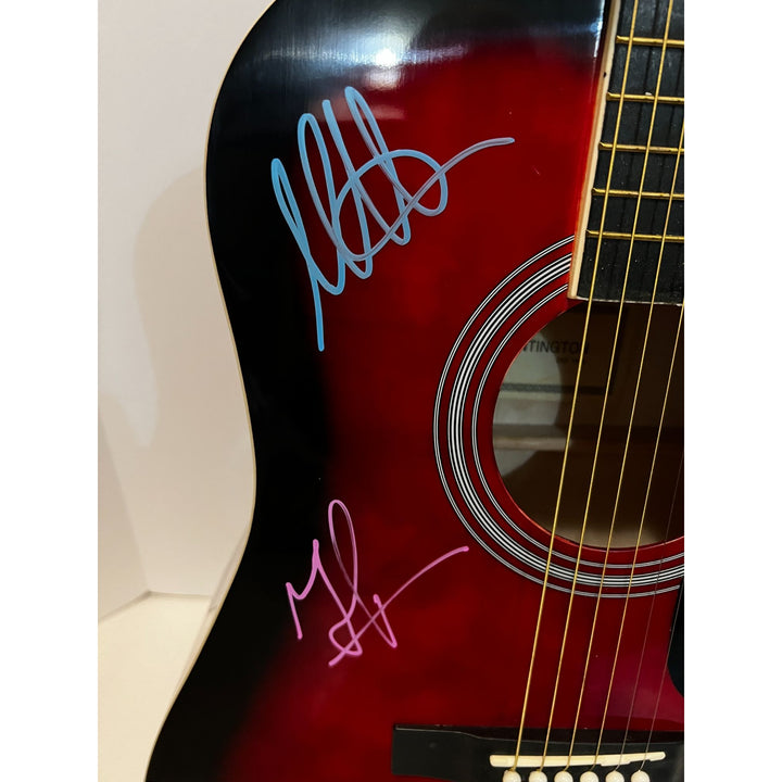 Dolores O Riordan, Noel and Mike Hogan, Fergal Lawler The Cranberries  one of a kind acoustic guitar signed with proof