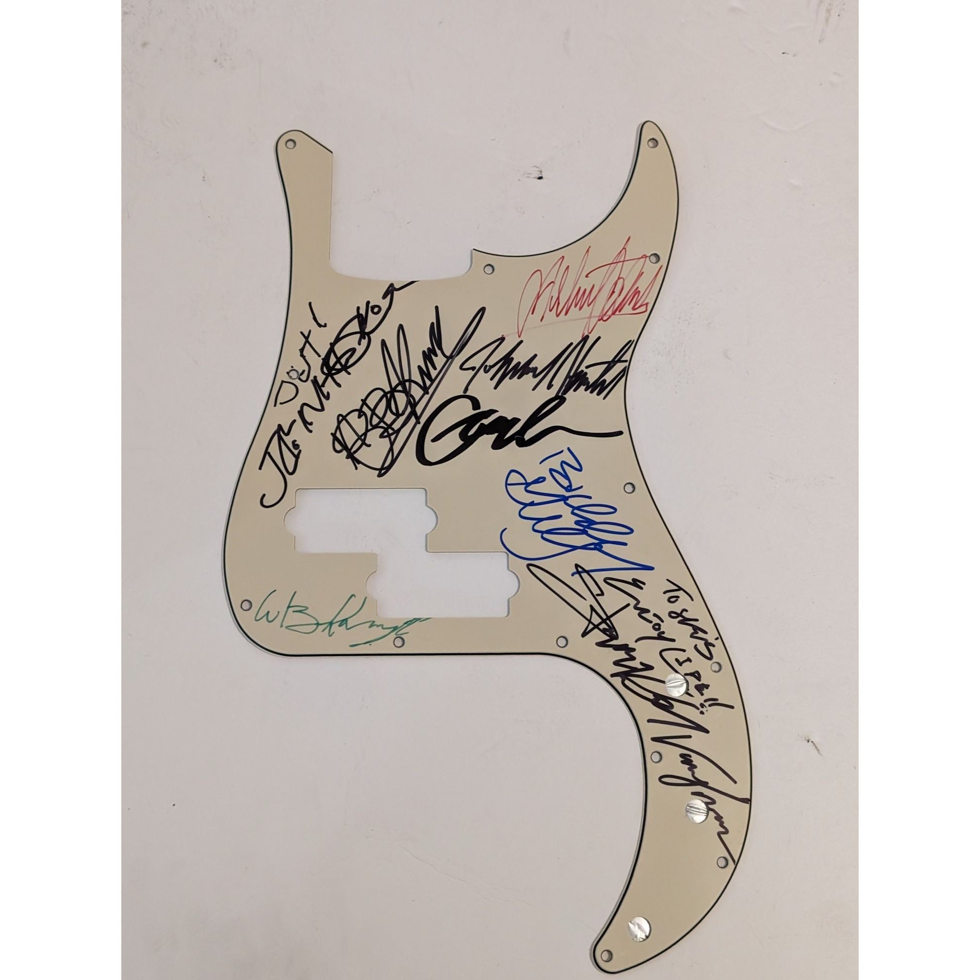 Stevie Ray Vaughan Johnny Winter BB King blues legends signed electric guitar pickguard signed with proof