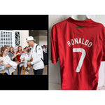 Load image into Gallery viewer, Cristiano Ronaldo Portugal size extra large jersey signed with proof
