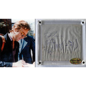 John Lennon The Beatles Co-Vocalist , Song Writer, and lead rhythm guitarist autograph book page signed with sketch & proof