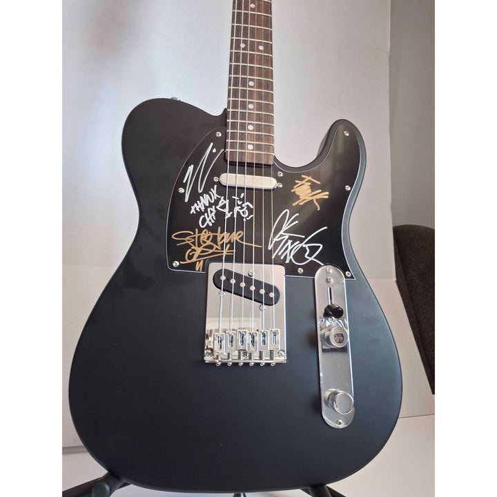 Deftones Chi Cheng Chino Moreno Stephen Carpenter Frank Delgado  authentic Fender telecaster full size electric guitar signed with proof