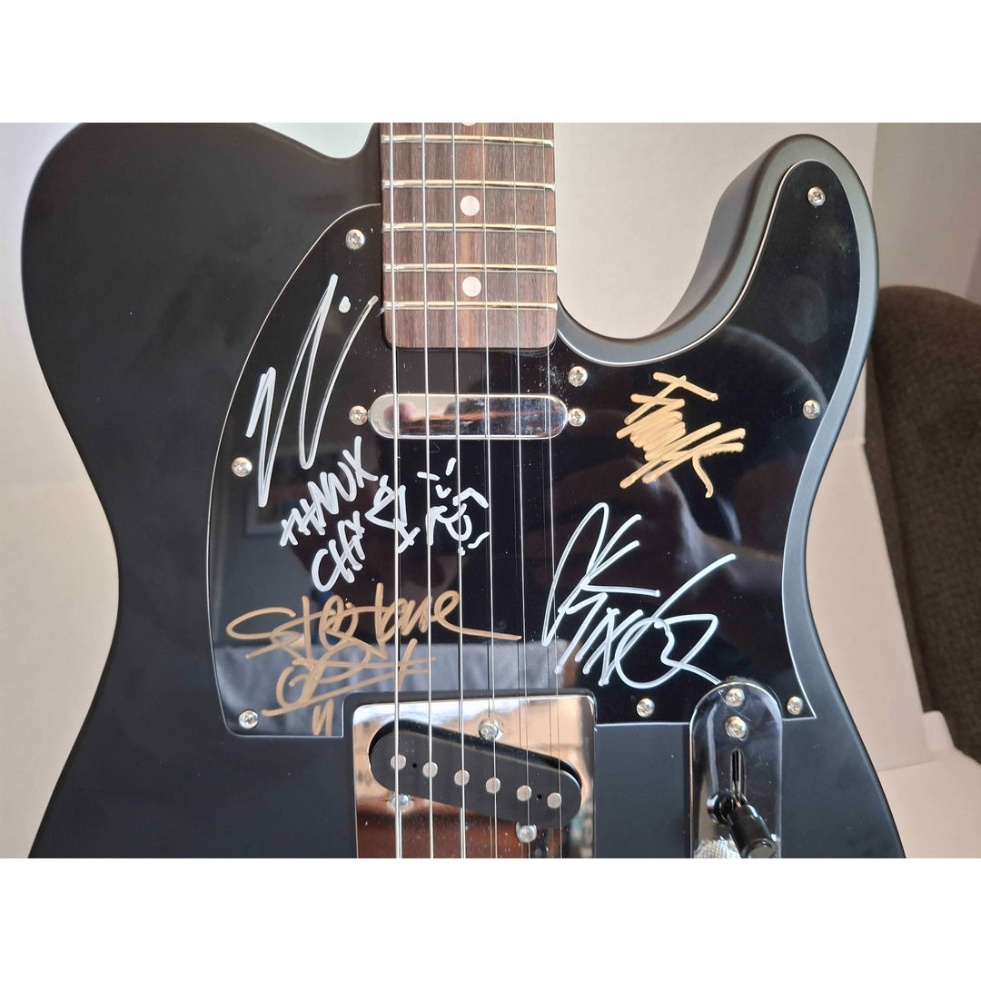 Deftones Chi Cheng Chino Moreno Stephen Carpenter Frank Delgado  authentic Fender telecaster full size electric guitar signed with proof