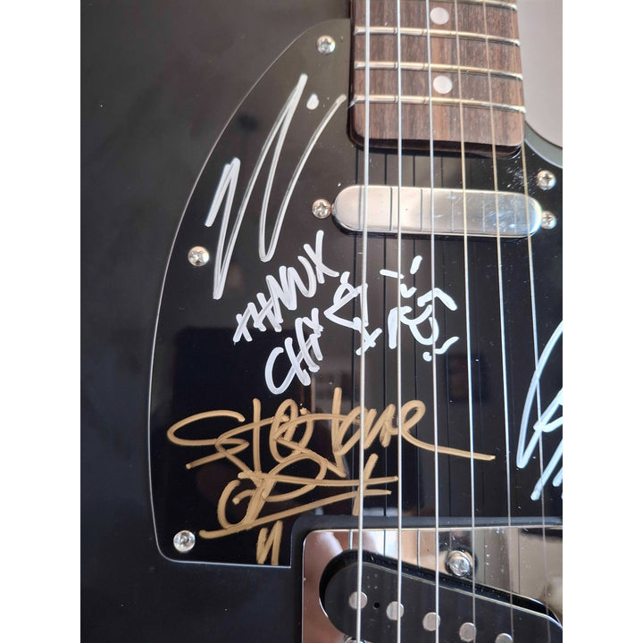 Deftones Chi Cheng Chino Moreno Stephen Carpenter Frank Delgado  authentic Fender telecaster full size electric guitar signed with proof