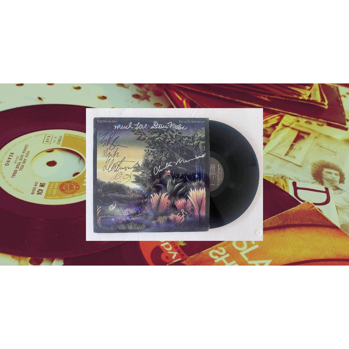 Fleetwood Mac Tango in the Night Mick Fleetwood, Christine McVie, Stevie Nicks, Lindsey Buckingham, and John McVie signed with proof