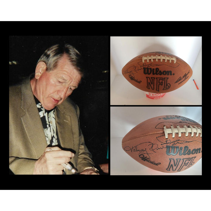 Johnny Unitas Baltimore Colts Pete Rozelle NFL game football signed with proof