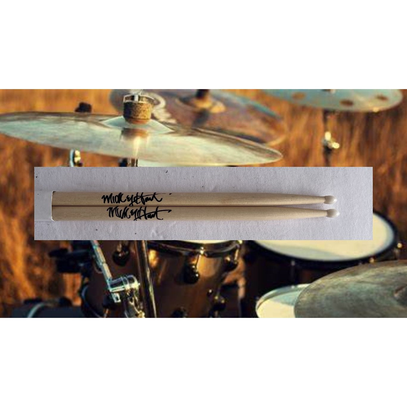 Mickey Hart drummer of the Grateful Dead drumsticks signed