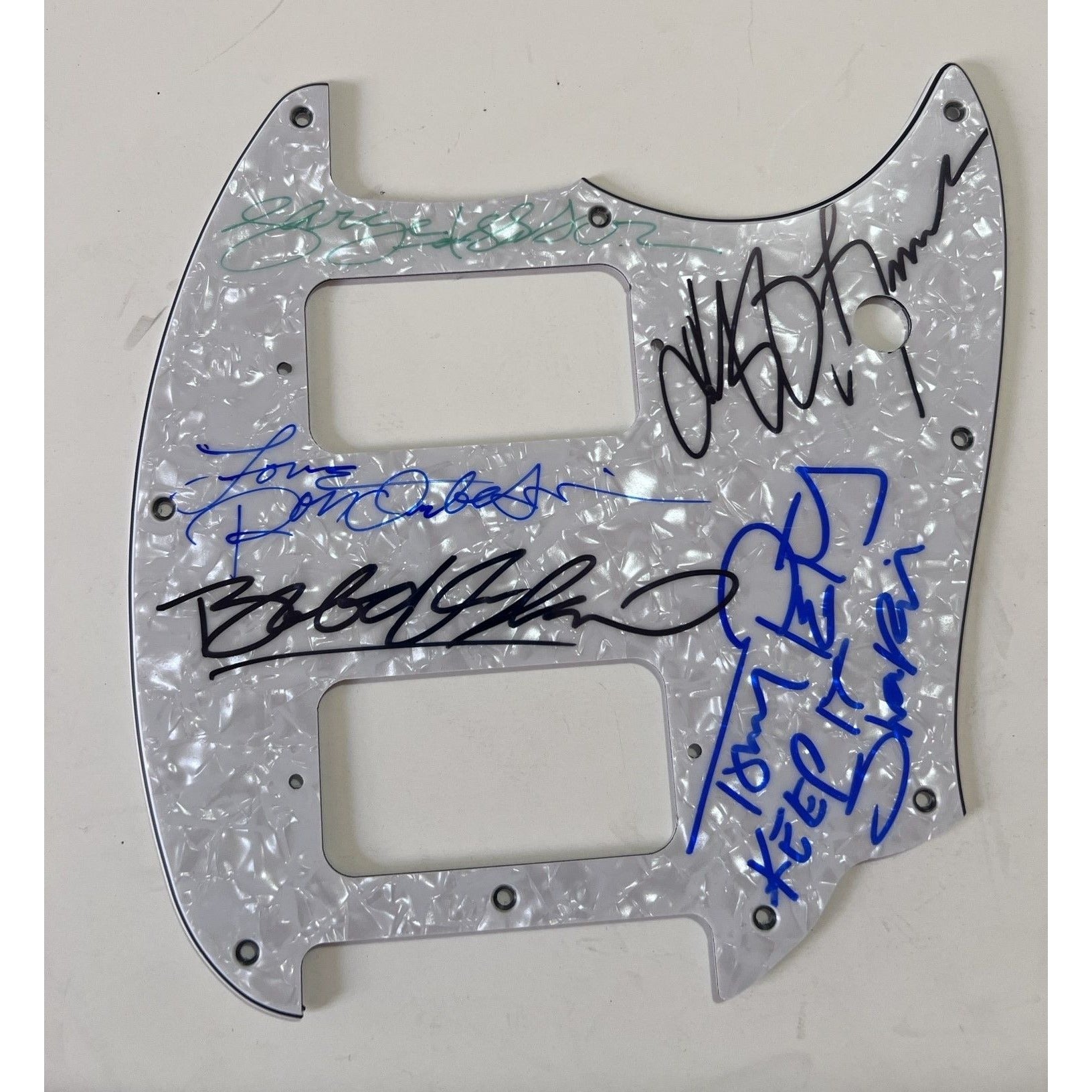 Traveling Wilbury's  Roy Orbison Bob Dylan Tom Petty Jeff Lynne George Harrison pickguard signed with proof