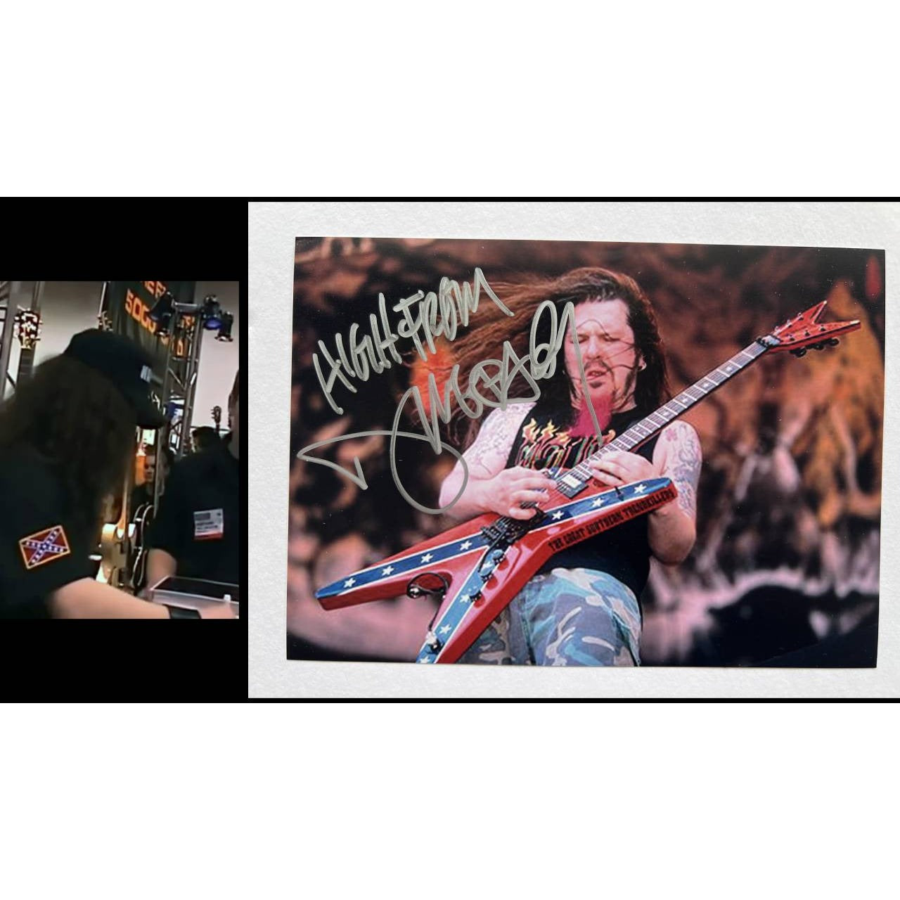 Dimebag Darrell Abbott 5x7 photo signed with proof