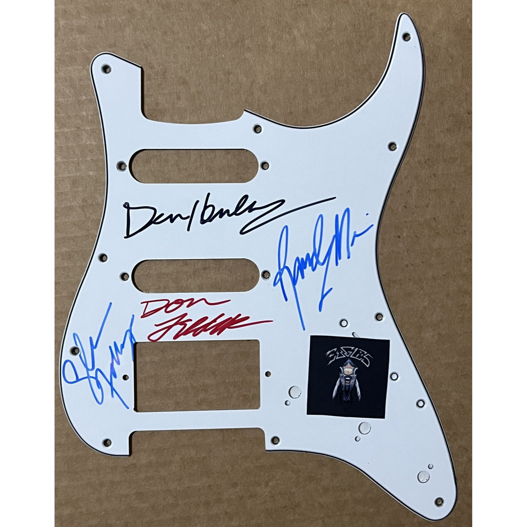 Don Henley, Randy Meisner, Glenn Frey, Don Felder, the Eagles pickguard signed with proof