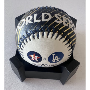 Houston Astros 2017 World Series Baseball Justin Verlander Jose Altuve and World Series MVP George Springer signed baseball with proof