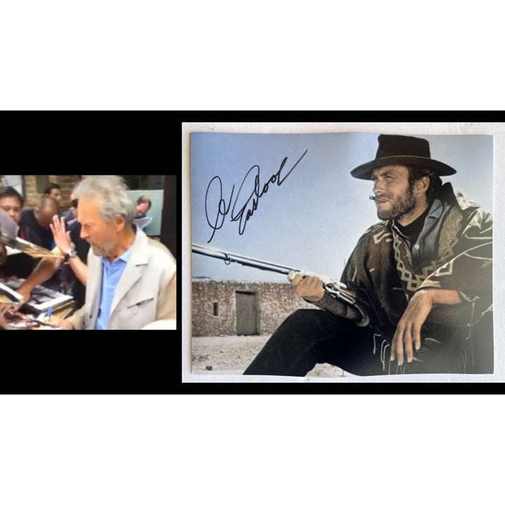 Clint Eastwood 8 x 10 photo signed  with proof