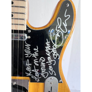 Keith Richards Eric Clapton Chuck Berry signed and inscribed Telecaster full size electric guitar signed with proof