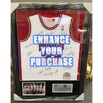 Load image into Gallery viewer, LeBron James Cleveland Cavaliers 2015-16 NBA champs team signed jersey with proof
