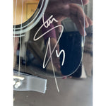 Load image into Gallery viewer, Neal Schon,  Ross Valory,  Jonathan Cain, Greg Rowley Steve Perry Journey complete band signed acoustic guitar with proof
