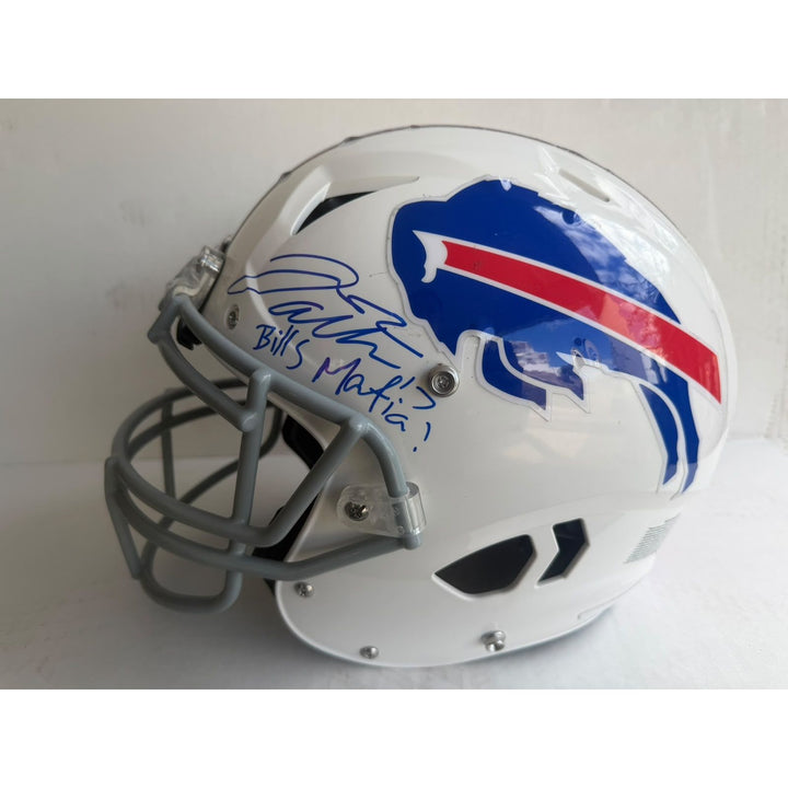 Josh Allen Buffalo Bills Riddell authentic full size helmet signed with proof.