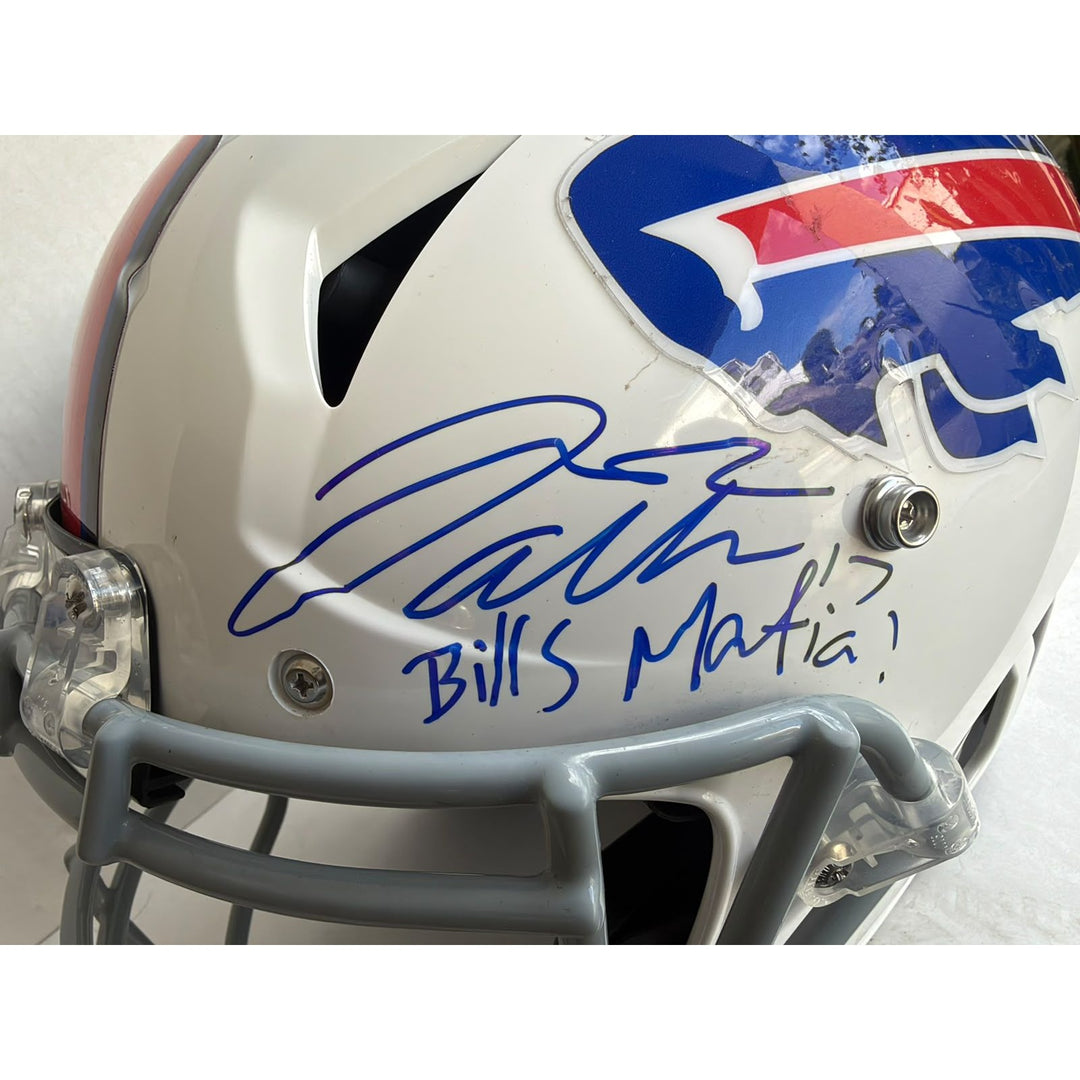 Josh Allen Buffalo Bills Riddell authentic full size helmet signed with proof.