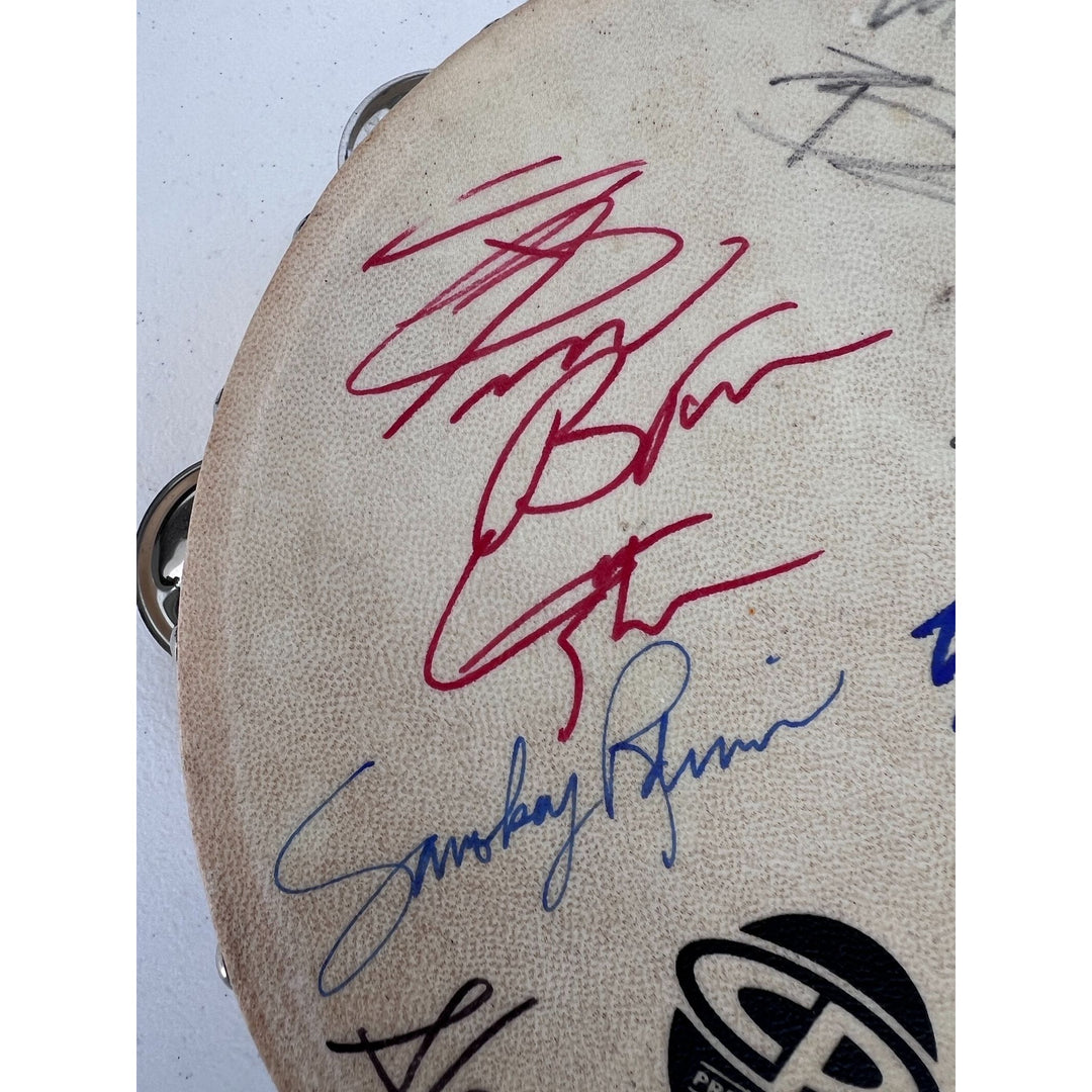 Motown Legends tambourine Michael Jackson, Stevie Wonder, Al Green, Barry White, James Brown , Smokey Robinson, Bill Withers, signed.