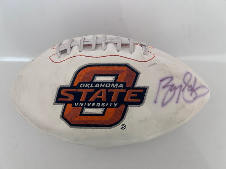 Oklahoma State Sooners Barry Sanders full size football signed