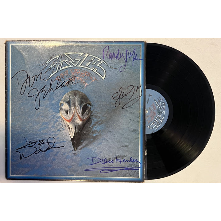 The Eagles Greatest Hits LP Glenn Frey Don Felder Don Henley Randy Meisner Joe Walsh signed with proof.