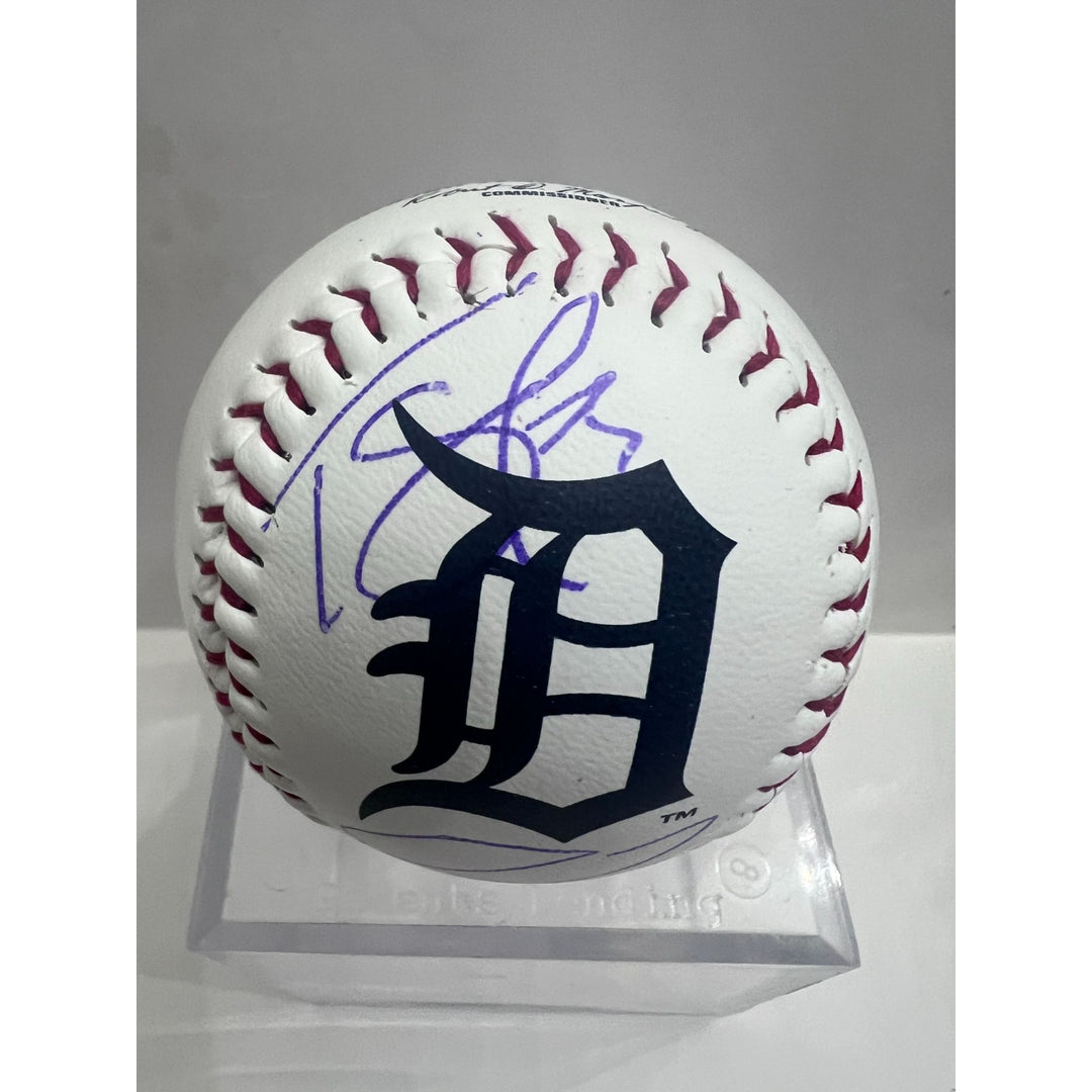 Detroit Tigers  Tarik Skubal and Spencer Torkelson Rawlings MLB baseball signed with proof.