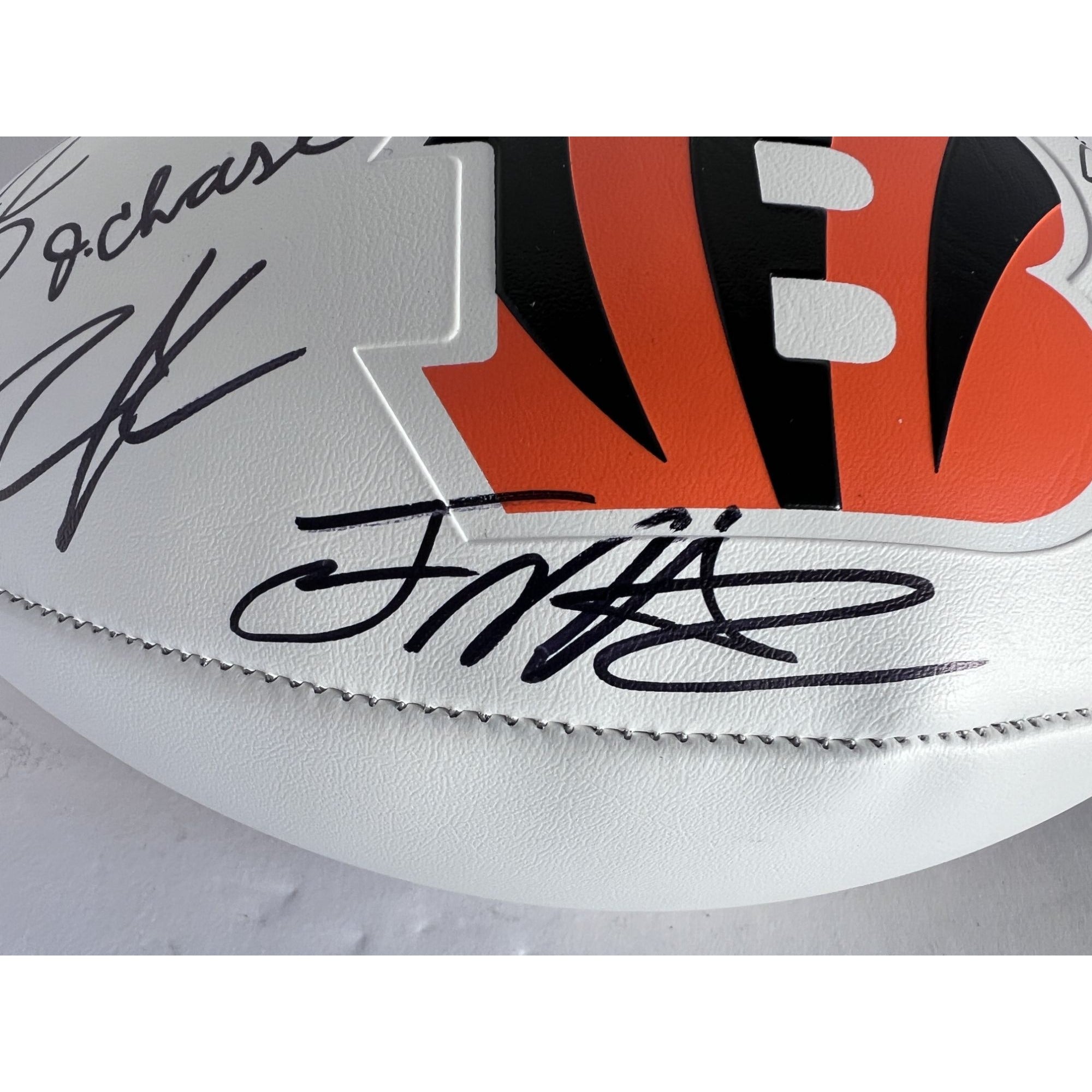 Joe Burrow and Ja'Marr Chase, Joe Mixon, Zach Taylor and more Cincinnati Bengals full size Bengals football signed with proof