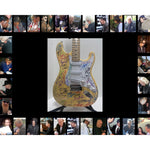 Load image into Gallery viewer, Eric Clapton, Eddie Van Halen, Carlos Santana, Jimmy Page 36 all time rock great guitarists Stratocaster style electric guitar w proof
