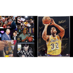 Load image into Gallery viewer, Earvin &quot;Magic&quot; Johnson Jerry West Chick Hearn Jerry Buss James Worthy the showtime Lakers 16x20 photo signed with proof

