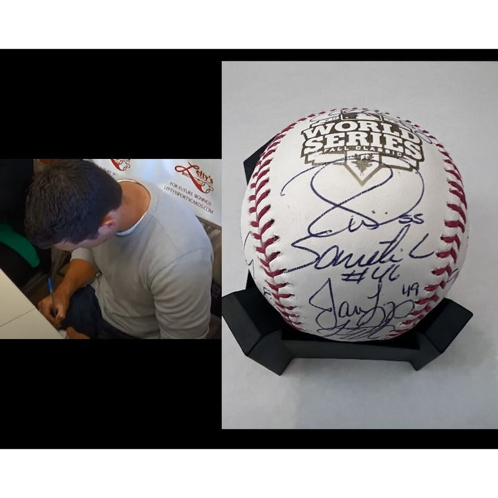 Buster Posey Madison Bumgarner Bruce Bochy 2012 San Francisco Giants World Champions team signed baseball with proof of