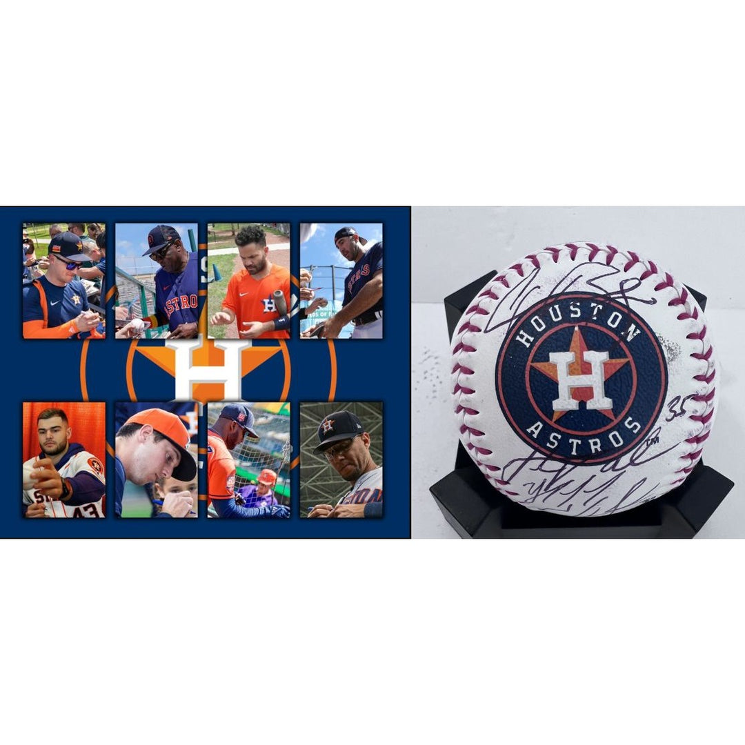 Houston Astros Alex Bregman Jose Altuve Justin Verlander Yordan Alvarez Jeremy Pena baseball signed with proof