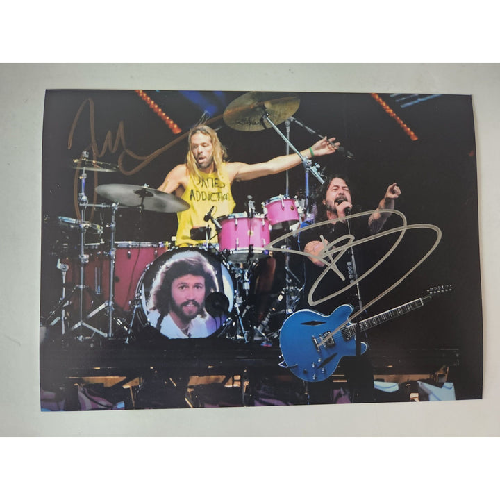 David Grohl Taylor Hawkins 5x7 photo signed with proof