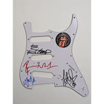 Load image into Gallery viewer, Mick Jagger Keith Richards Ronnie Wood Charlie Watts Fender Stratocaster Electric guitar pickguard signed with proof
